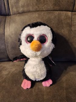PADDLES - Penguin Ty SOLID EYES Beanie Boos WITH TAG 2011 6"