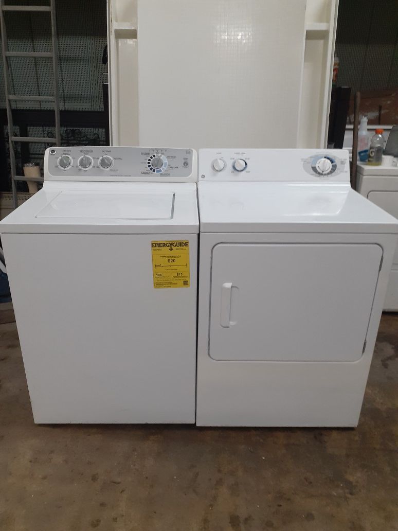 Ge heavy duty super capacity washer and electric dryer set nice and cleen