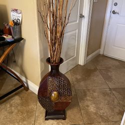 Vase with Stems With Lights