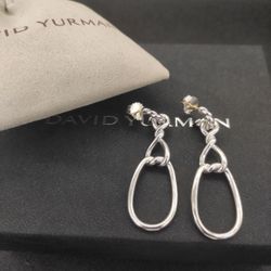 David Yurman Sterling Silver Pendant Earrings