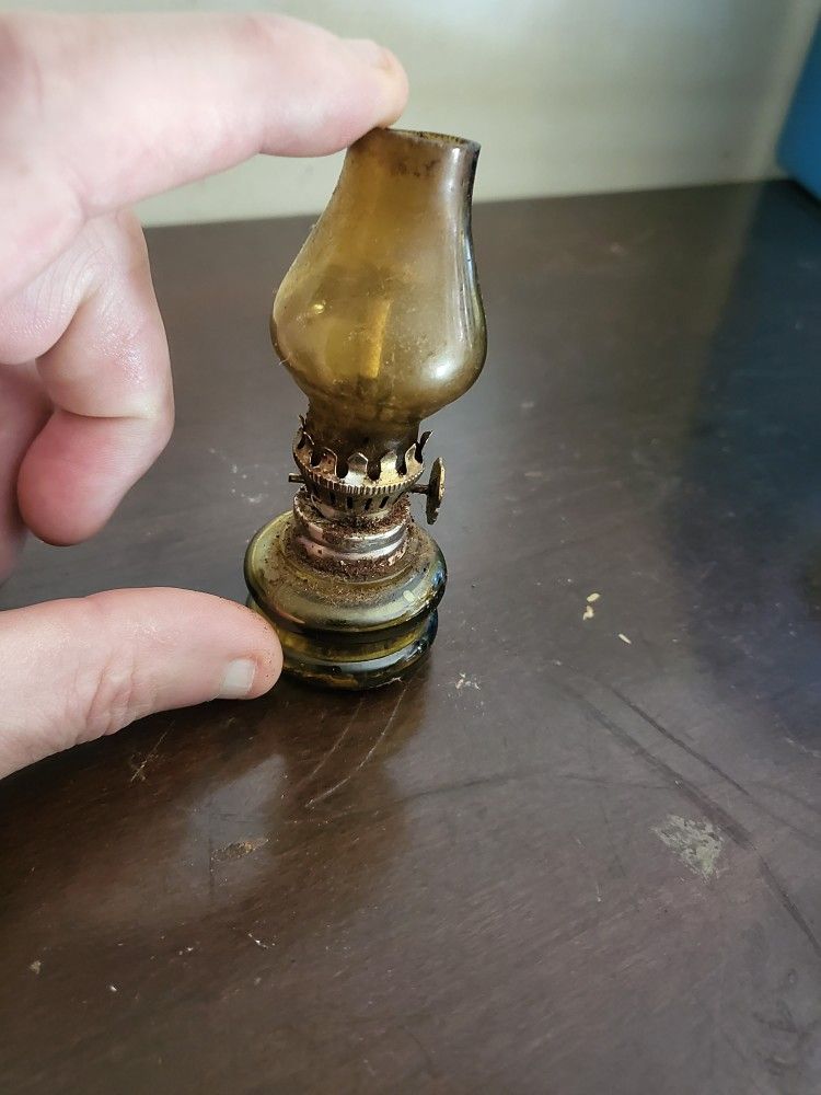 4" Amber Oil Lamp