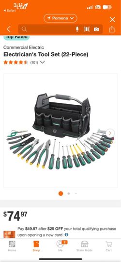 Electricians Tool Set 22 piece