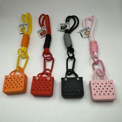 Choice Of 4 Colors Mini Hole Bag Keychain, Wristlet, BeachBag, PurseOr Backpack