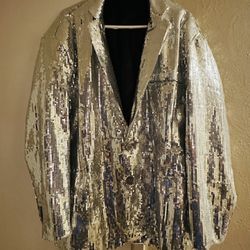 NEW SUITMEISTER JACKET LENTEJUELAS SIZE2 XL 50-52 CHAMARRA NUEVA DE LENTEJUELAS REGULAR PRICE $169 PLUS TAX 