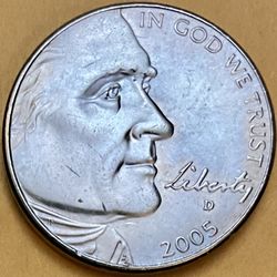 2001 Thomas Jefferson Bison Nickel Rare