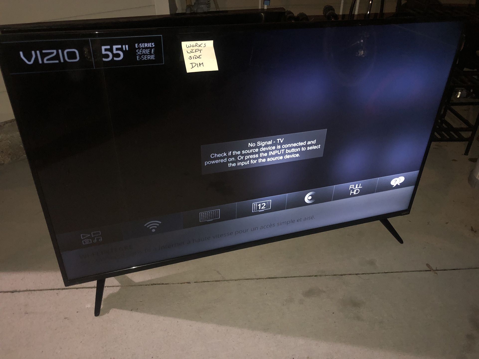 Vizio 55 Inch Tv E Series (works Great Left Side Is Dim)