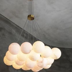 Modern Creative Alabaster ball chandelier