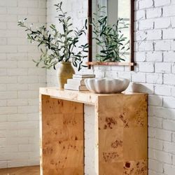 Studio McGee Ogden Burled Wood Console Table