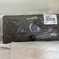 Brown L MK Wallet