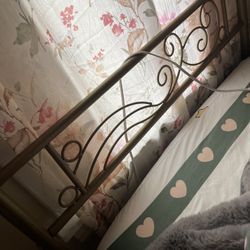 Two Gold Twin Beds