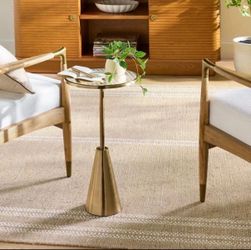 Hearth & Hand Magnolia Brass & Glass Accent Side Table – NEW – $60