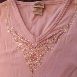 Exquisite Designs Ladies Embellished T-shirt 