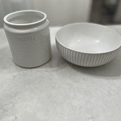 Better Homes & Gardens Ceramic Utensils And Fruit Bowl Holder 