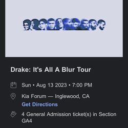 Drake Floor Tickets Kia Forum 📍