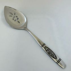 1pc Oneida Rose Pendant Pierced Pie Server 8 3/8” Distinction Deluxe Glossy