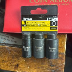 Titan Torx Plus Sockets  1/2 Drive 