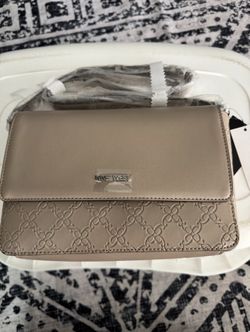 Brand New Nine West Calandra Mini Flap Crossbody Pumice