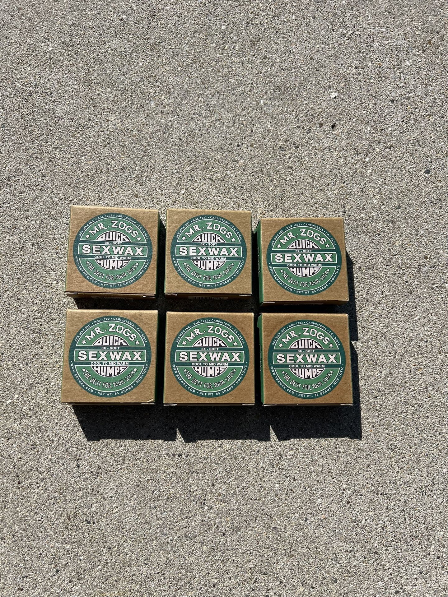 6 Bars Surfwax Zoggs Sexwax Surfboard NEW!