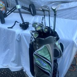 Women’s Golf Clubs Complete W/Bag & Cart