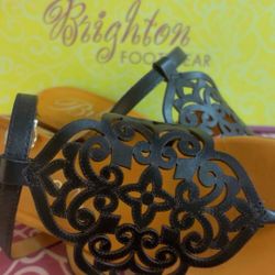 Beautiful Black Leather Sandals 