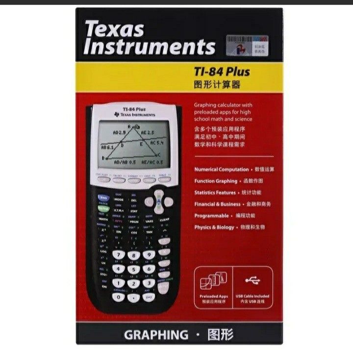 TEXAS INSTRUMENTS TI-84 Plus Graphing Calculator Black
