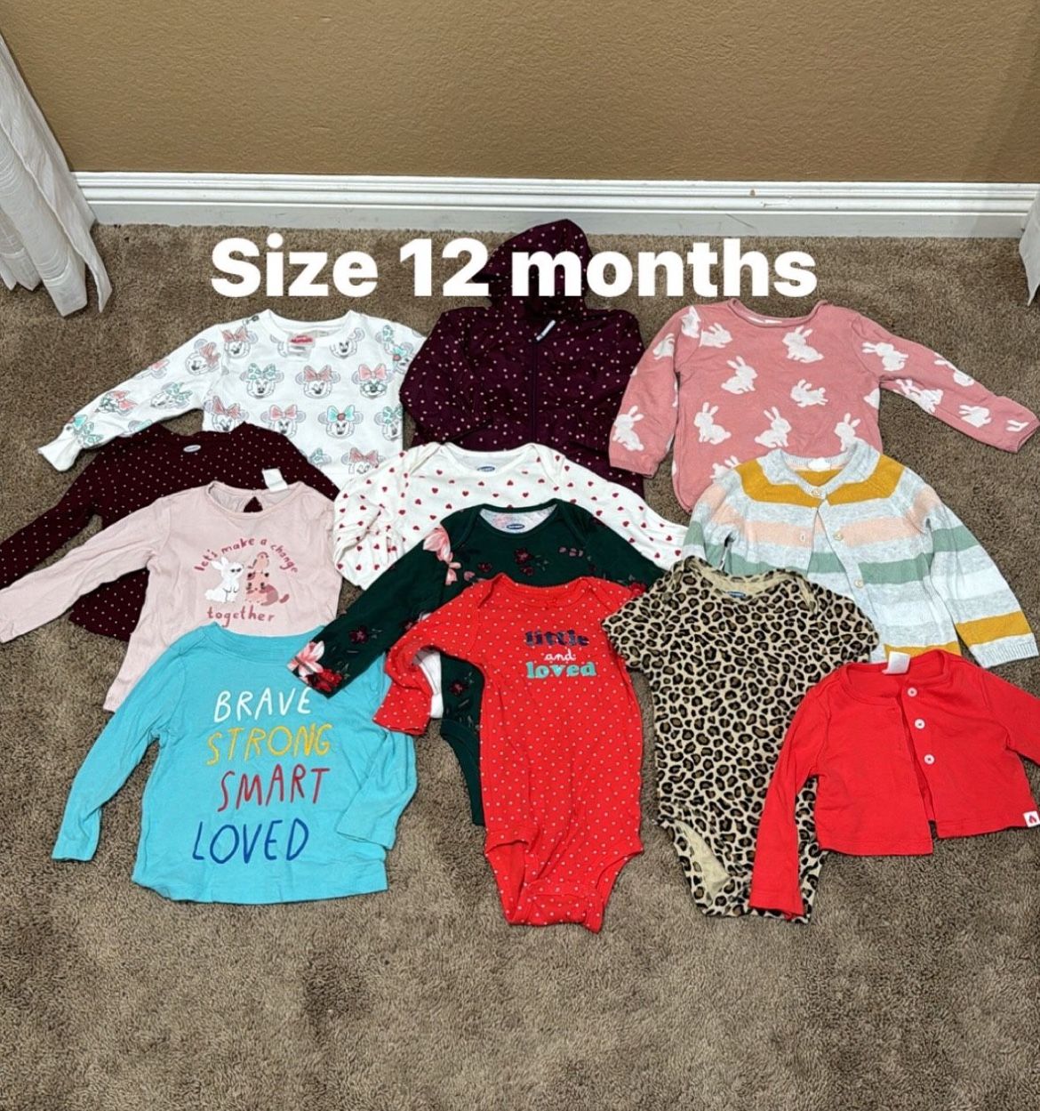 Baby Girl Infant Toddler Bundle Size 12 Months Variety Lot