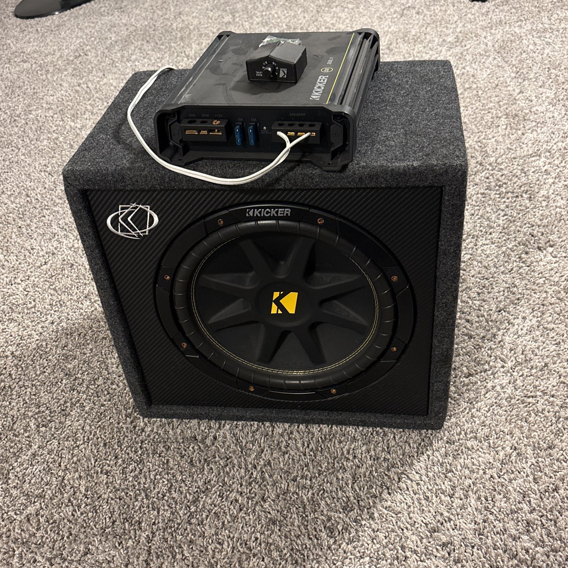 Kicker Subwoofer, Box, Amp Combo