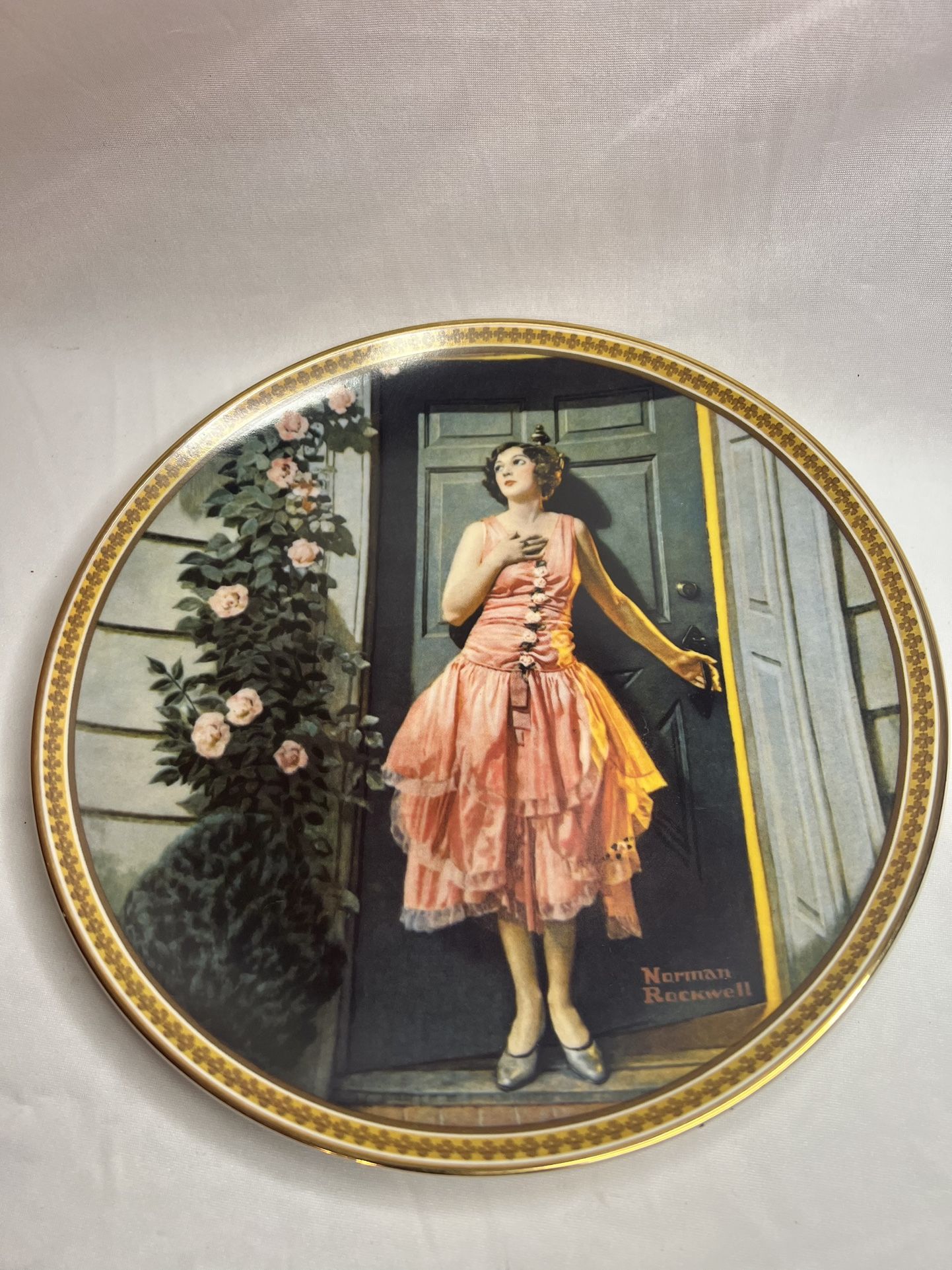 Vintage Decorative Plate - Norman Rockwell Art / Plato decorativo vintage con arte de Norman Rockwell