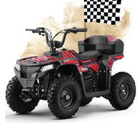 4 Wheeler for Kids Age 6+, 40CC 4-Stroke Gas Powered 🏍 Speeds up to 15.5 MPH for Off-Road, Four Wheeler 165 LBS Capacity, 🏍para niños de gasolina