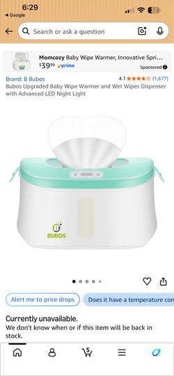Bubos Baby Wipe Warmer and Dispenser