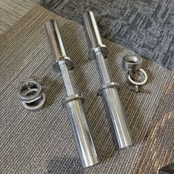 Olympic dumbbell handles with collars