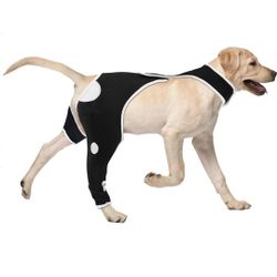 Recovery Suit for Dogs After Surgery, Abrasion Resistant 4 mm Thick and Waterproof Rear Right Leg Sleeve, Reflective Material Breathable Pets Sleeve A