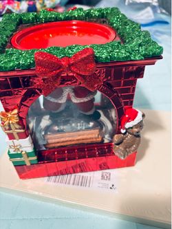 Bath and body works Christmas Fireplace Candle Holder