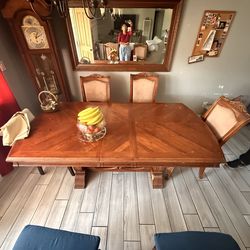 WOODEN TABLE + CHAIRS