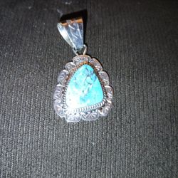 Turquoise Navajo Pendant 