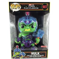 Funko Pop Jumbo Marvel THOR RAGNAROK #907 Hulk Black Light Target Exclusive