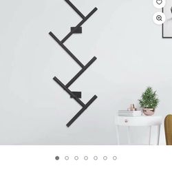 Livoccur Coat Rack, Wall Mounted Coat Rack, Modern Vertical Coat Rack with 6 Hooks