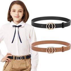 Girls Leather Belts w/ Double O Ring Buckle (have 3 different sets, see description) 