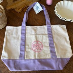 Trader Joe’s Large Lavender Canvas Tote 💜