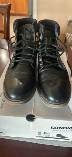 Size 10 black Sonoma Goods for Life Vitalize Ortholite lace-up ankle boots