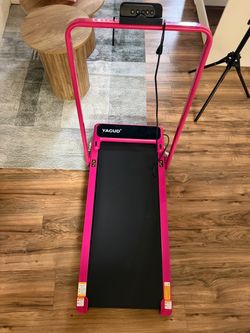 YAGUD Pink Compact Walking Treadmill