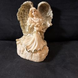 Angel Holding Baby Ceramic 
