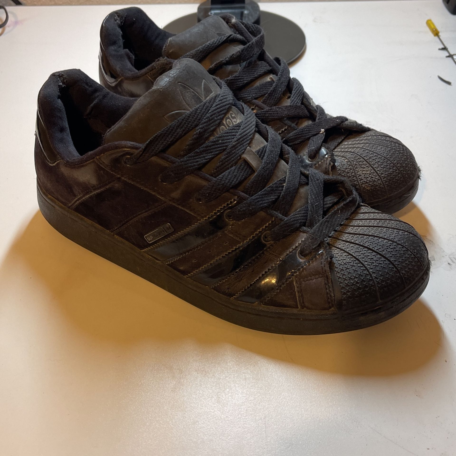 Adidas Shelltoe Old School Super Mod ST Black On Black Size 12 Mens