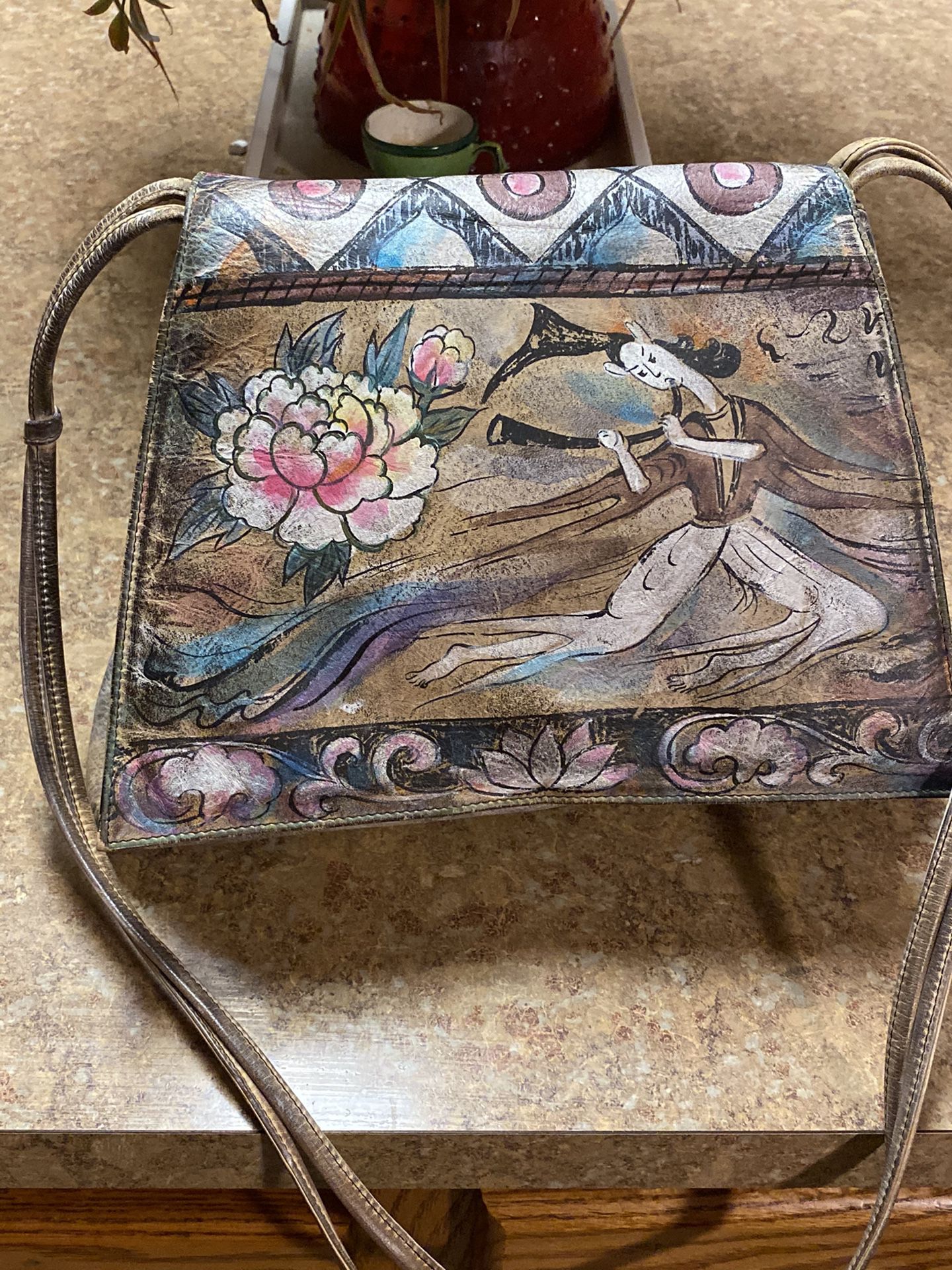 Jane Yoo hand painted handbag
