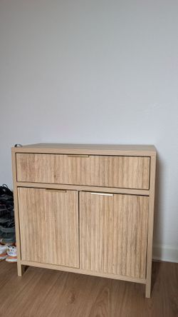 Fluted Buffet Cabinet with Storage, Sideboard Cabinet