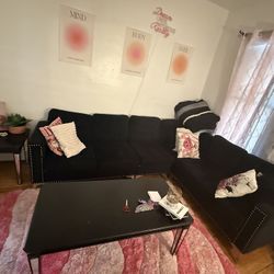 Sectional, Table, And Side Tables 