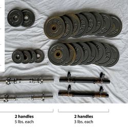 Adjustable Weight Set + Dumbbells – Excellent Condition