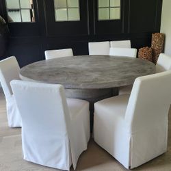 Set of 8 RH dining chairs