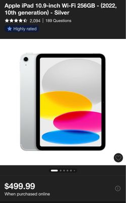 Apple iPad 10.9-inch Wi-Fi 256GB