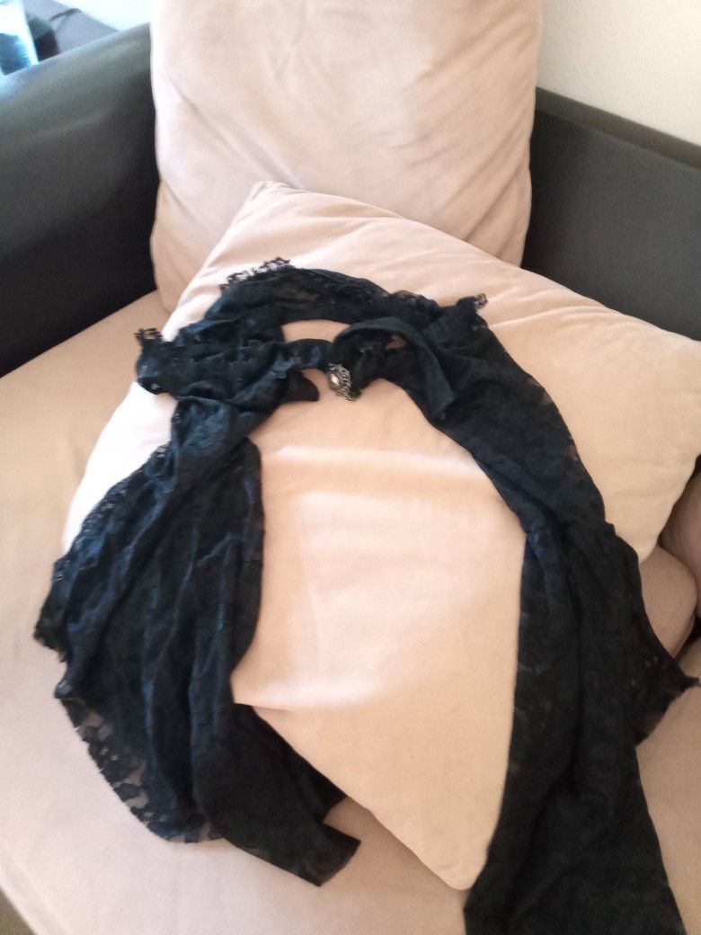 Halloween Black Lace Shawl
